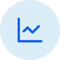 Developer - Buisness Analysts A blue icon with an abstract concept